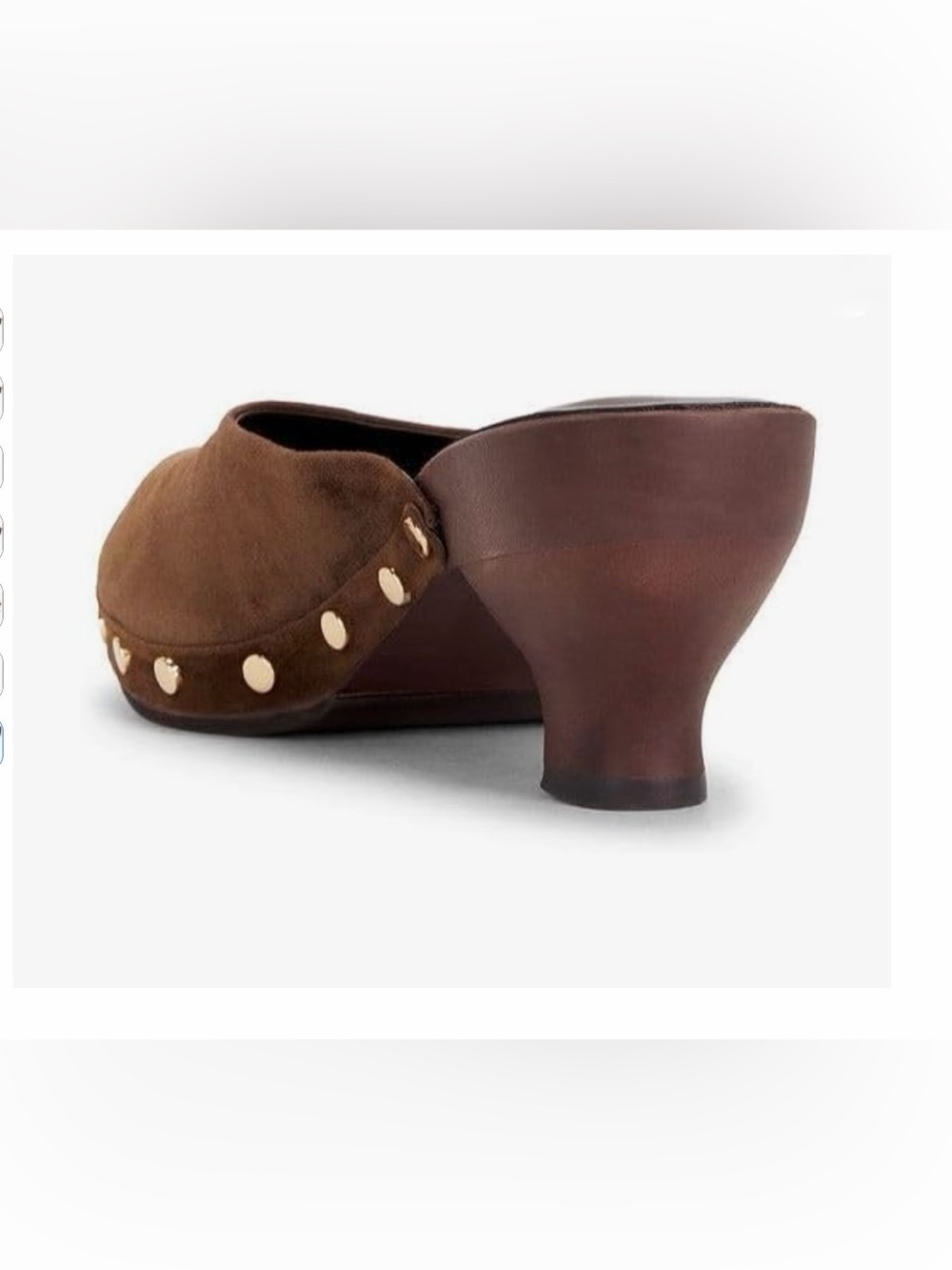 SOLD!!!! Jeffrey Campbell Brown Suede Studded Slip-On Mules - Picture 7 of 13